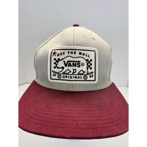 Vans Off The Wall Hat California Bear Logo 66 Patch Snapback Gray Rare Deadstock